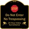 Signmission Designer Series-Do Not Enter 24 Hour Video Surveillance Heavy-Gauge Aluminum, 18" H, BG-1818-9982 A-DES-BG-1818-9982 - alternate 1